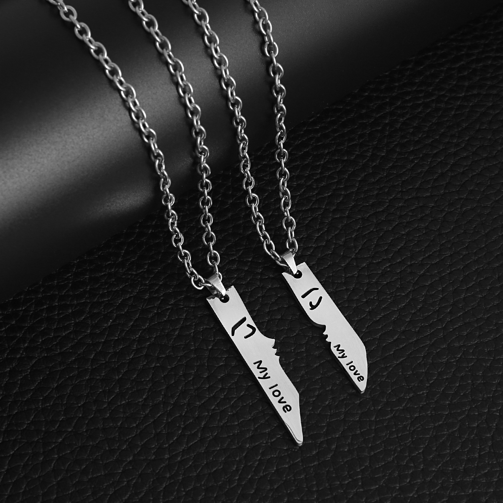 Casual Letra Acero Inoxidable Hecho A Mano Collar display picture 2