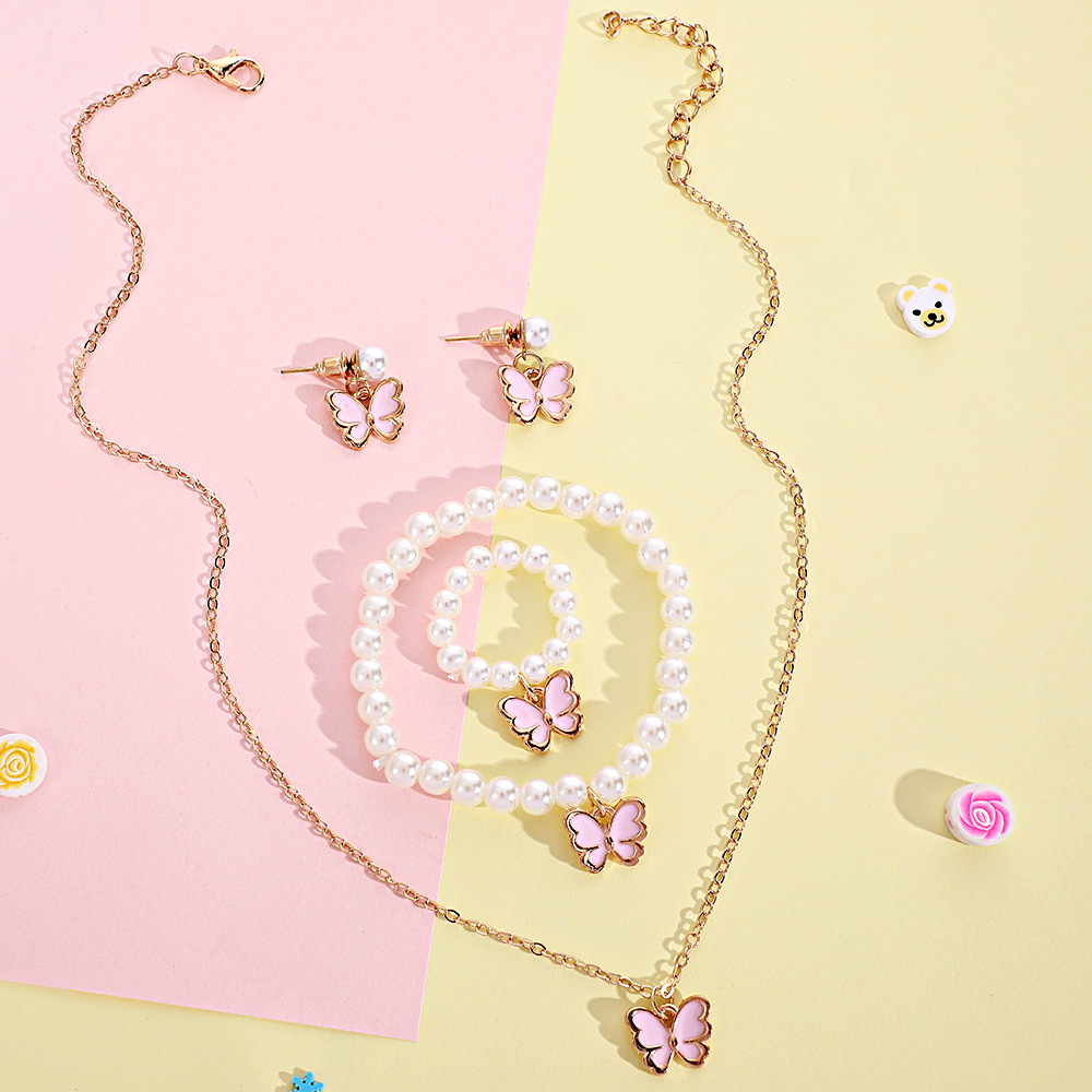 Lässig Schmetterling Gemischte Materialien Überzug Kinder Halskette display picture 7
