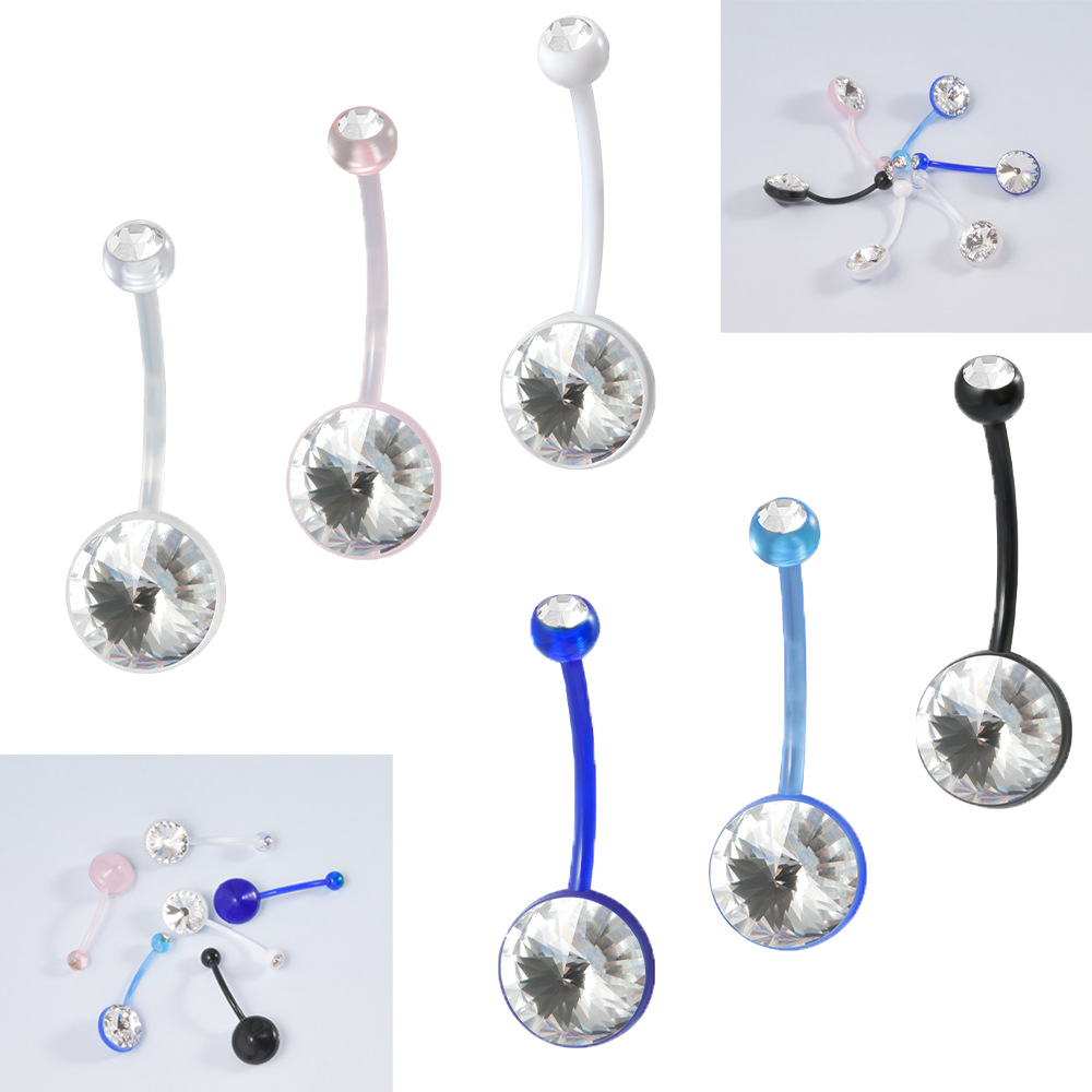 Casual Modern Style Simple Style Solid Color Arylic Belly Ring display picture 2