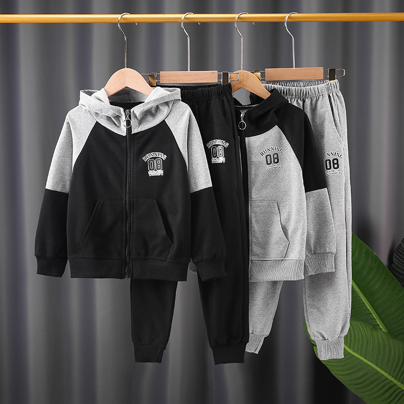Casual Color Block Cotton Boys Clothing Sets display picture 3