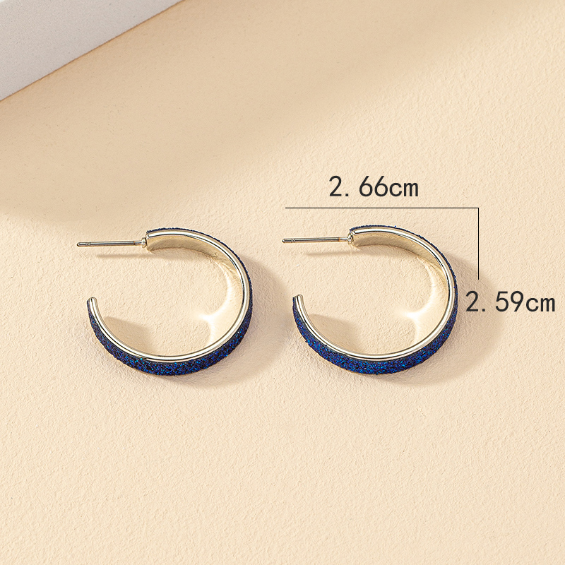 1 Pair Vintage Style Simple Style C Shape Plating Alloy White Gold Plated Ear Studs display picture 4