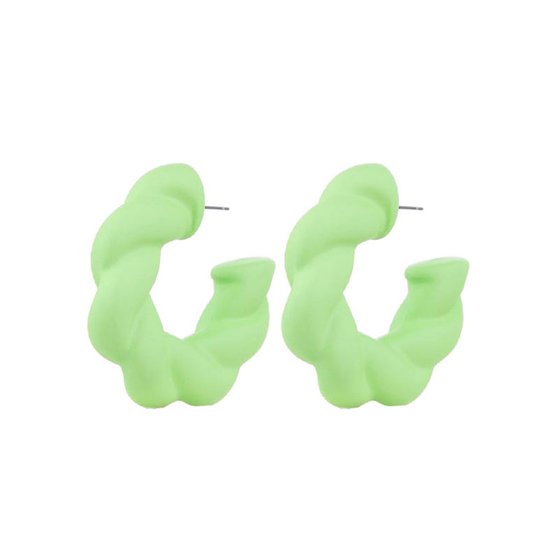1 Pair Simple Style C Shape Twist Arylic Ear Studs display picture 16