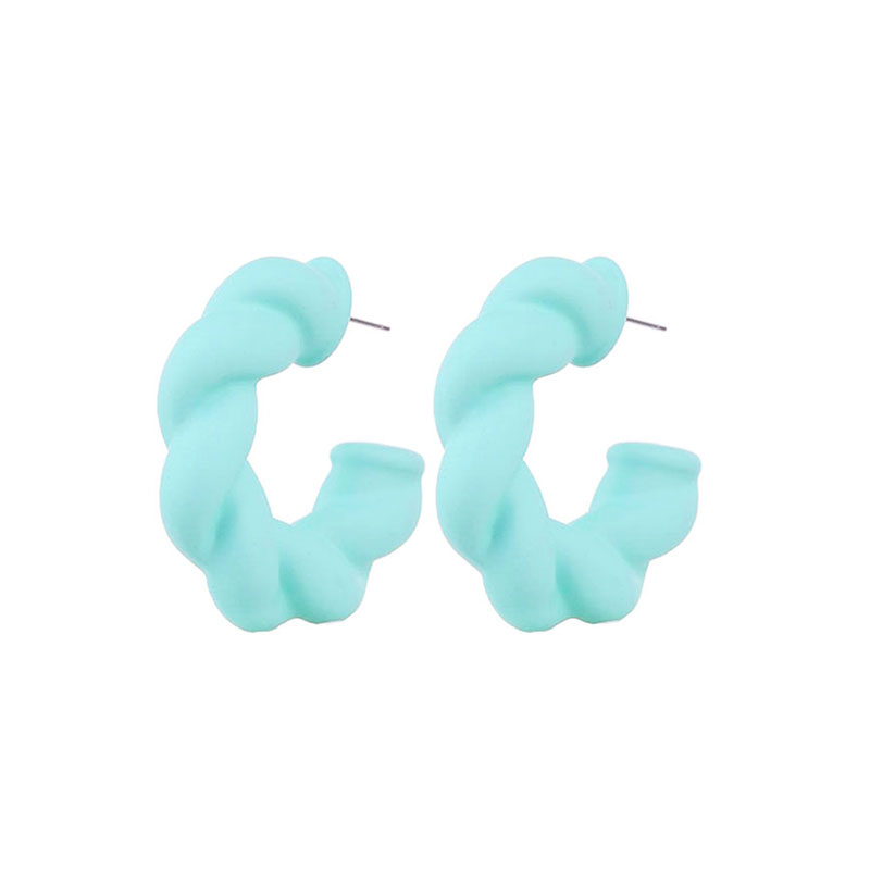 1 Pair Simple Style C Shape Twist Arylic Ear Studs display picture 19