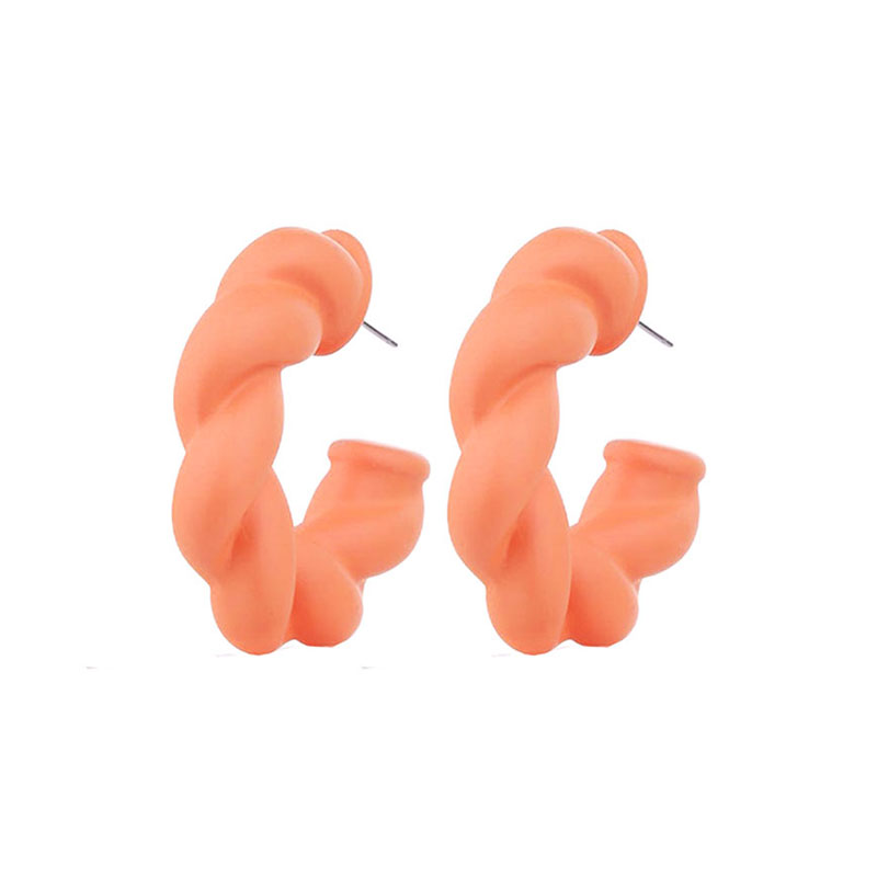 1 Pair Simple Style C Shape Twist Arylic Ear Studs display picture 23