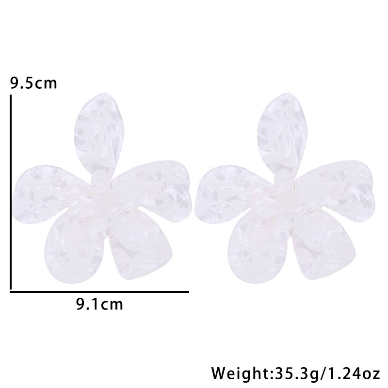 1 Pair Exaggerated Flower Arylic Ear Studs display picture 1