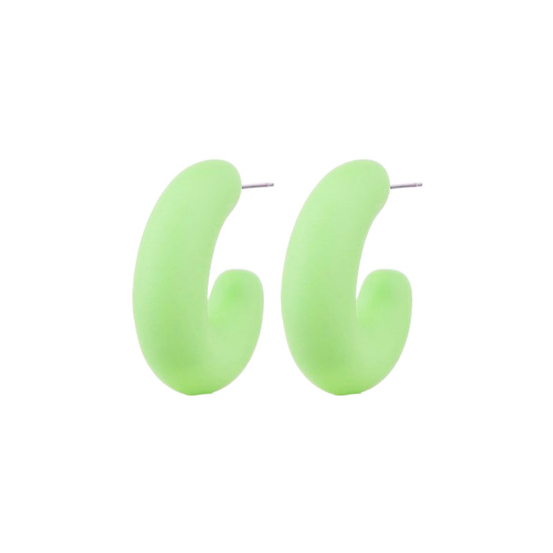 1 Pair Simple Style C Shape Arylic Ear Studs display picture 3