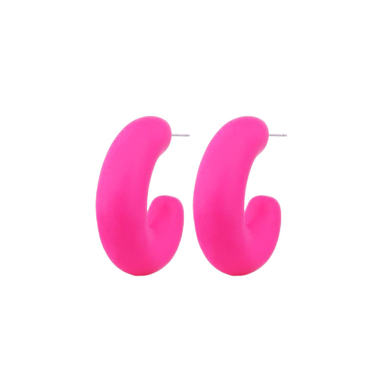 1 Pair Simple Style C Shape Arylic Ear Studs display picture 4