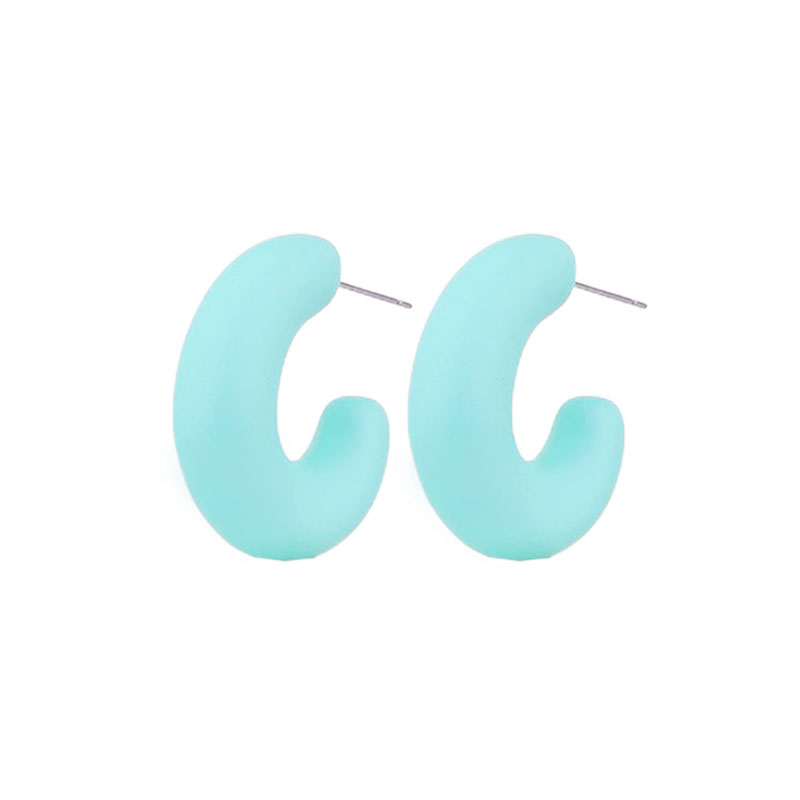 1 Pair Simple Style C Shape Arylic Ear Studs display picture 9