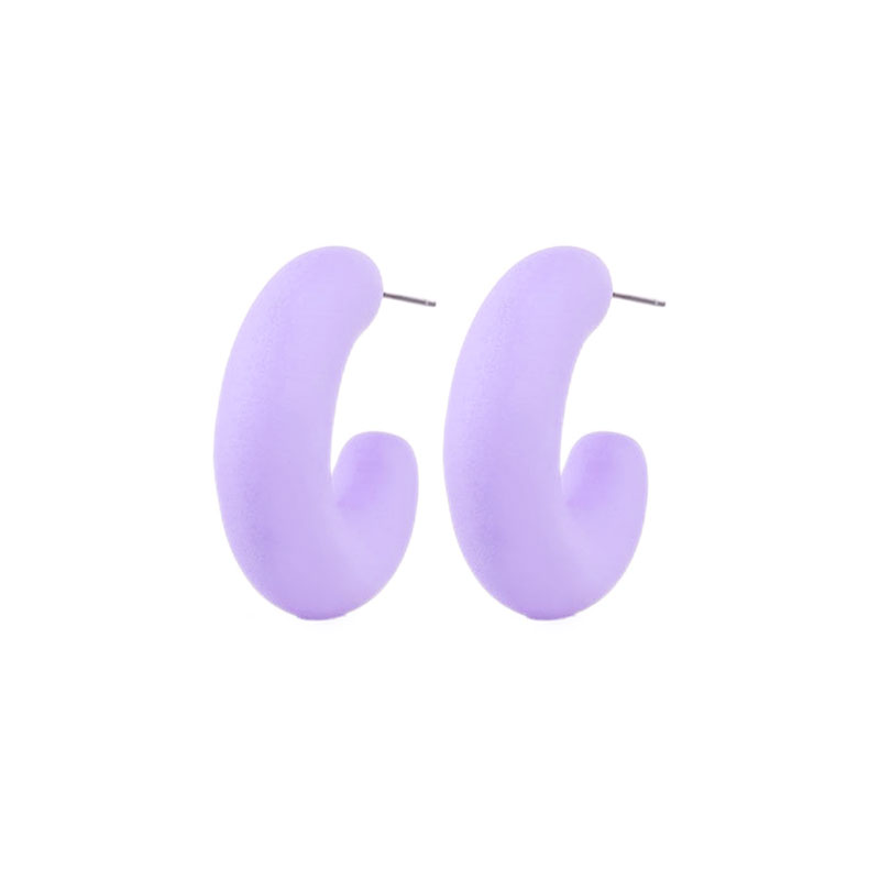 1 Pair Simple Style C Shape Arylic Ear Studs display picture 10