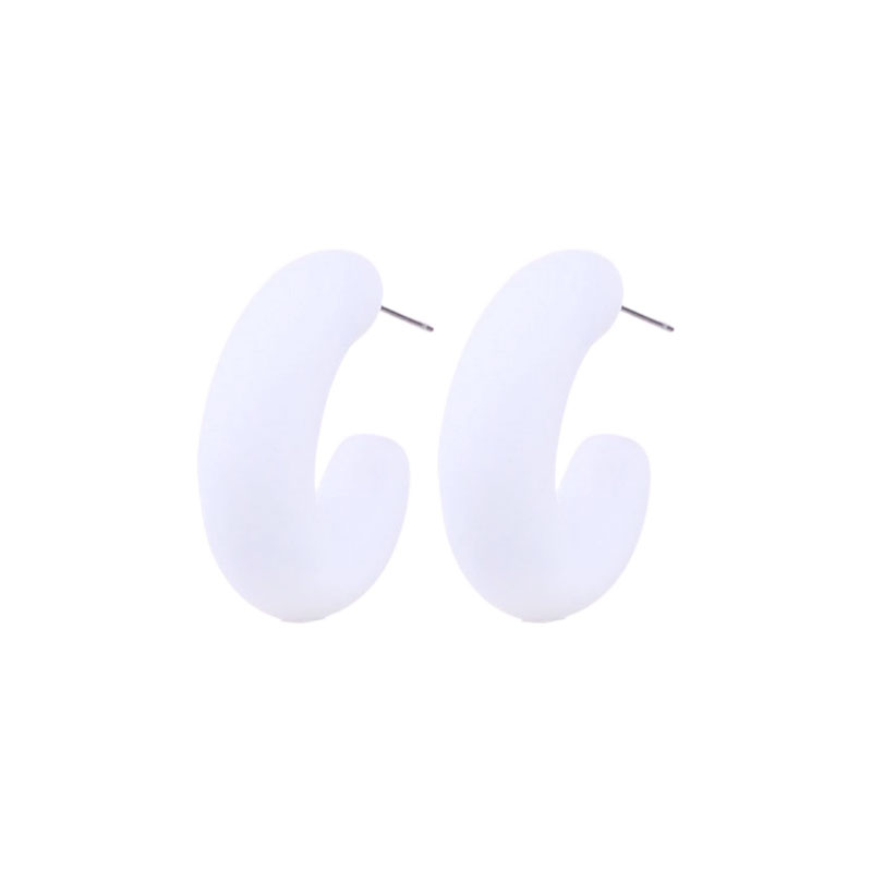 1 Pair Simple Style C Shape Arylic Ear Studs display picture 6