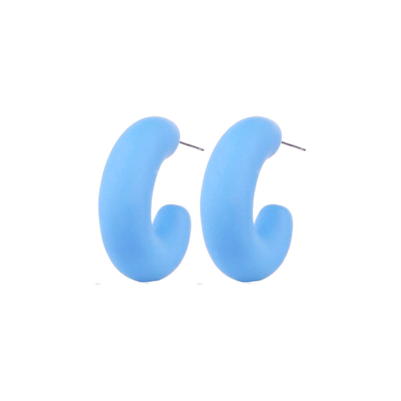 1 Pair Simple Style C Shape Arylic Ear Studs display picture 11