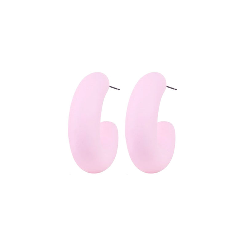 1 Pair Simple Style C Shape Arylic Ear Studs display picture 8