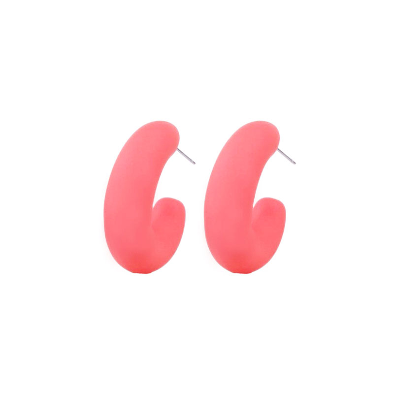 1 Pair Simple Style C Shape Arylic Ear Studs display picture 12