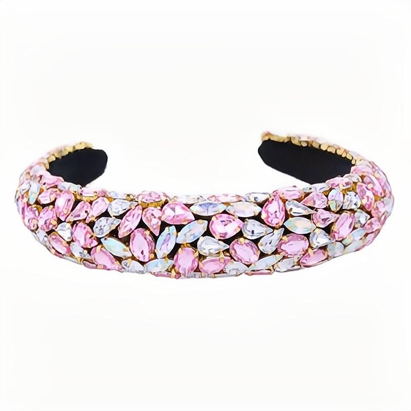 Shiny Water Droplets Cloth Inlay Rhinestones Hair Band display picture 5
