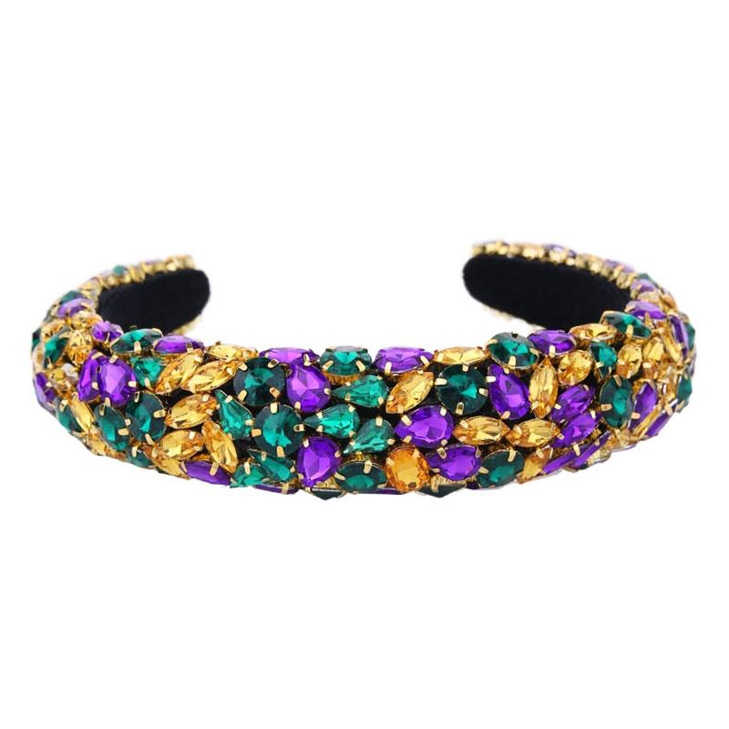 Shiny Water Droplets Cloth Inlay Rhinestones Hair Band display picture 7