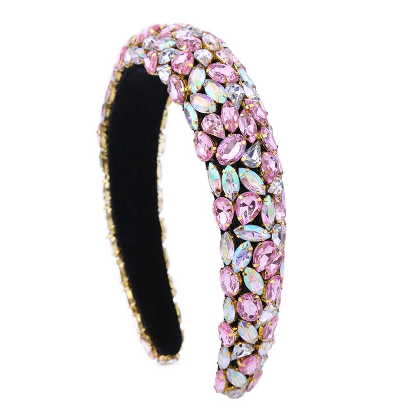 Shiny Water Droplets Cloth Inlay Rhinestones Hair Band display picture 4