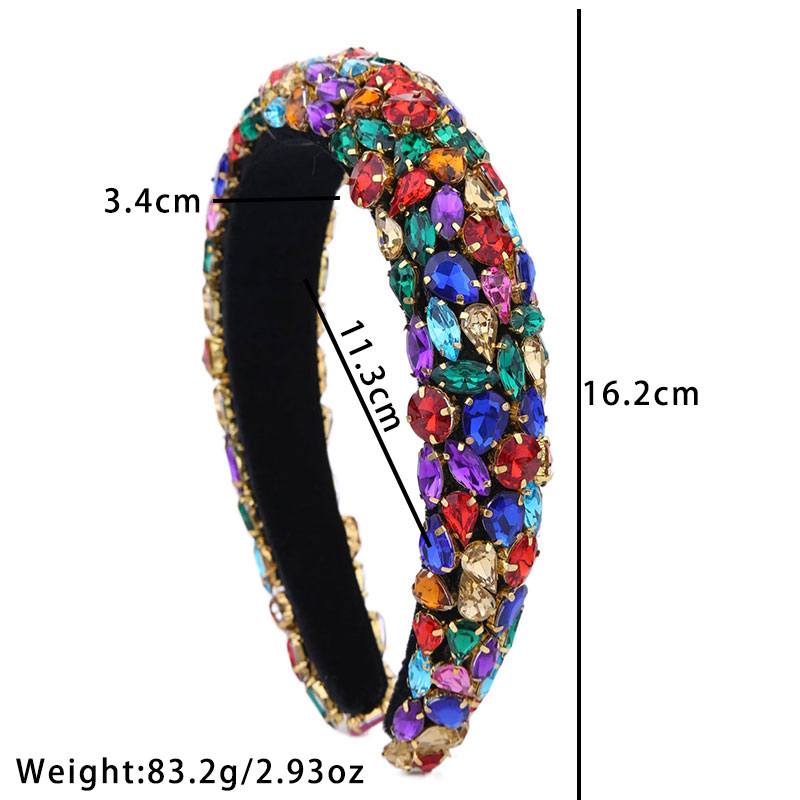 Shiny Water Droplets Cloth Inlay Rhinestones Hair Band display picture 1