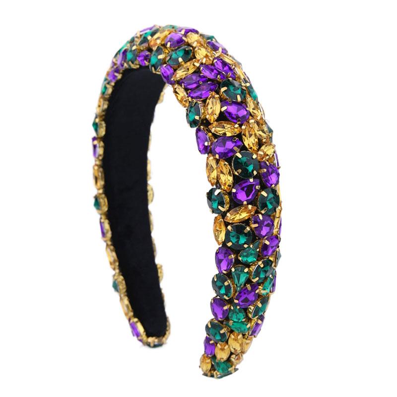 Shiny Water Droplets Cloth Inlay Rhinestones Hair Band display picture 2