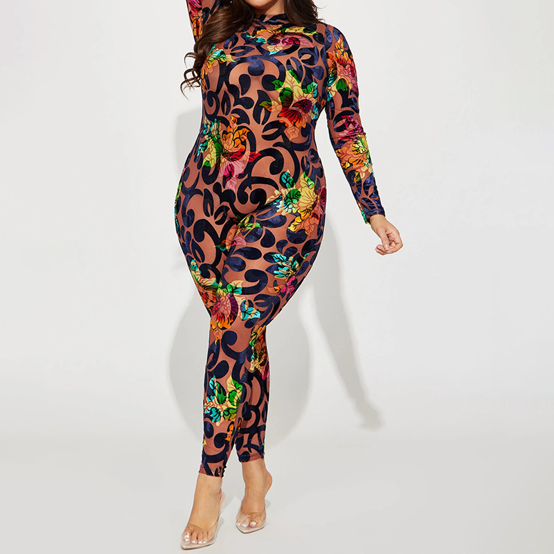 Women's Nightclub Street Sexy Printing Full Length Printing Jumpsuits display picture 4