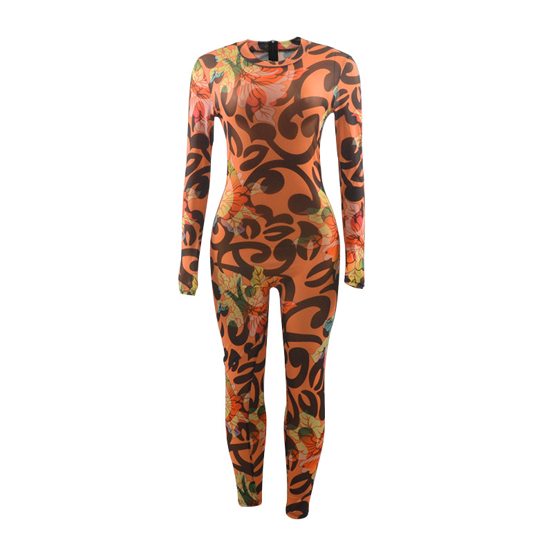 Women's Nightclub Street Sexy Printing Full Length Printing Jumpsuits display picture 15