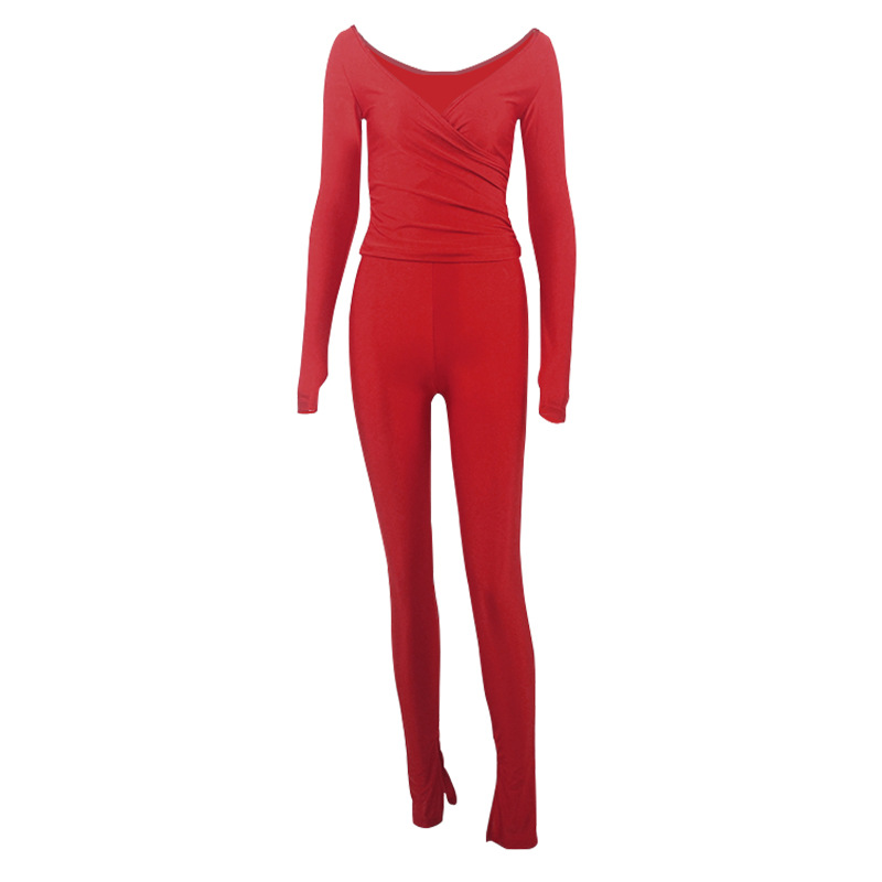 Rue Femmes Sexy Couleur Unie Spandex Polyester Ensembles De Pantalons Ensembles De Pantalons display picture 49