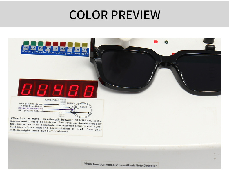 Simple Style Gradient Color Pc Square Full Frame Glasses display picture 3