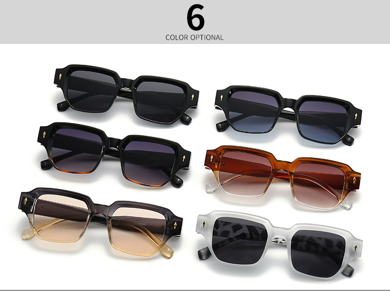 Simple Style Gradient Color Solid Color Leopard Pc Square Full Frame Glasses display picture 2