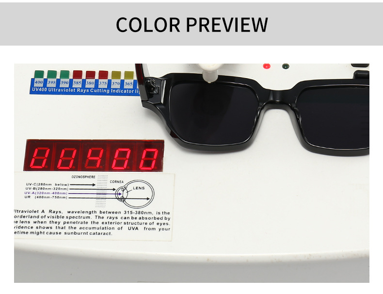 Simple Style Gradient Color Solid Color Leopard Pc Square Full Frame Glasses display picture 3