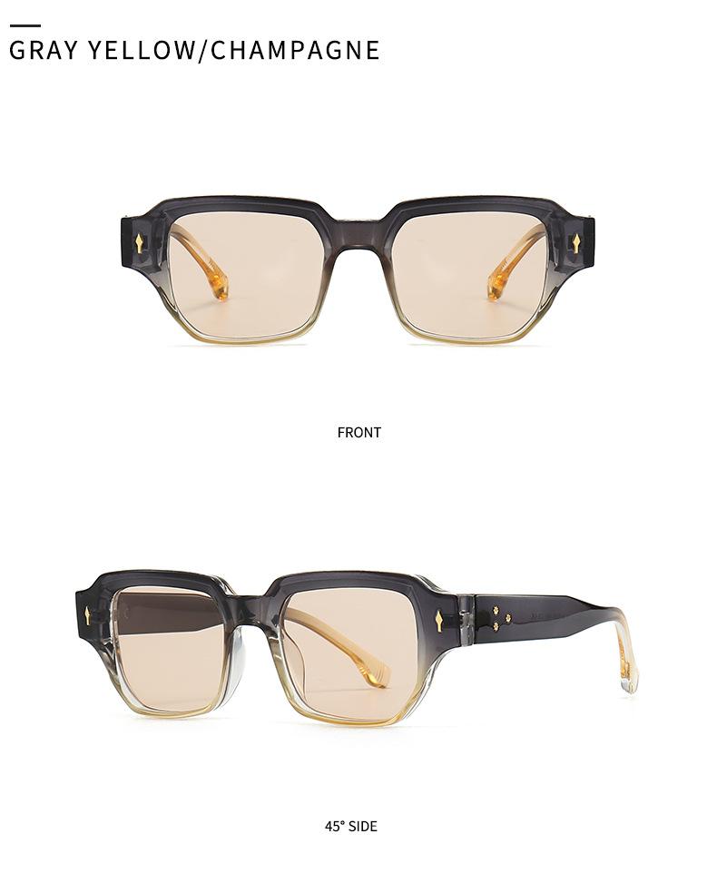 Simple Style Gradient Color Solid Color Leopard Pc Square Full Frame Glasses display picture 15