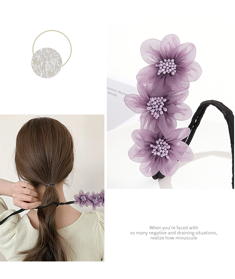 Elegant Sweet Simple Style Flower Gauze Hair Band display picture 1