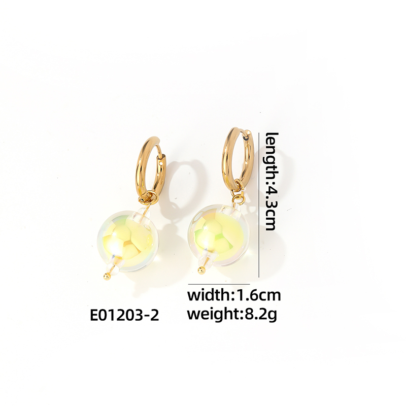 1 Pair Casual Cute Sweet Round Plating Copper Drop Earrings display picture 8