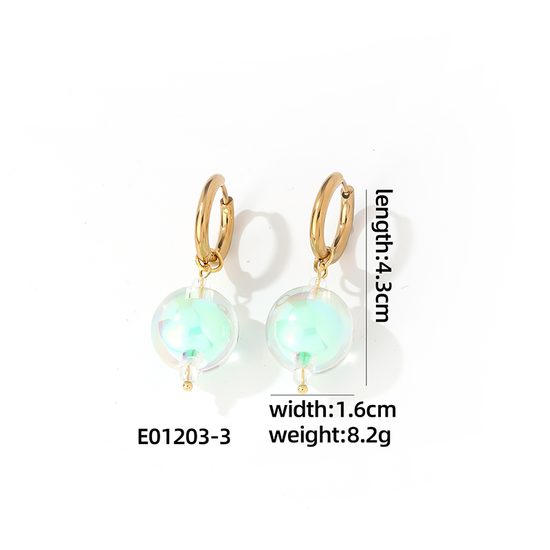 1 Pair Casual Cute Sweet Round Plating Copper Drop Earrings display picture 1