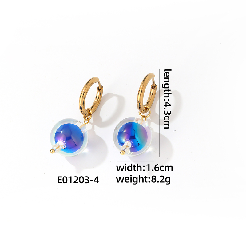 1 Pair Casual Cute Sweet Round Plating Copper Drop Earrings display picture 5