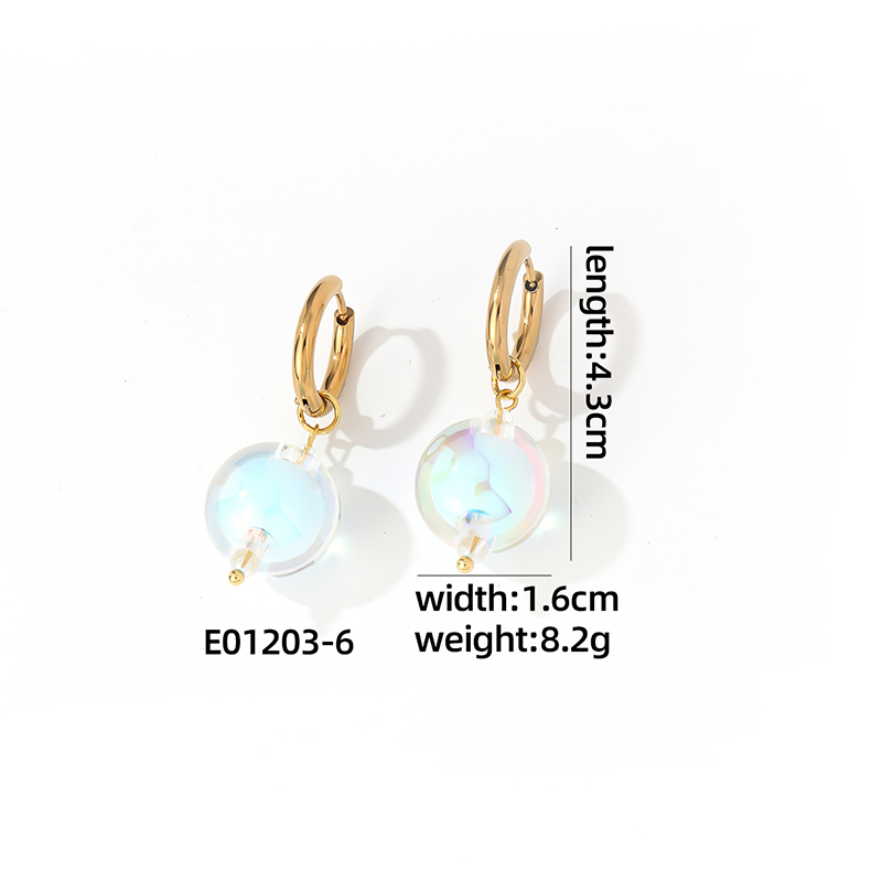 1 Pair Casual Cute Sweet Round Plating Copper Drop Earrings display picture 6
