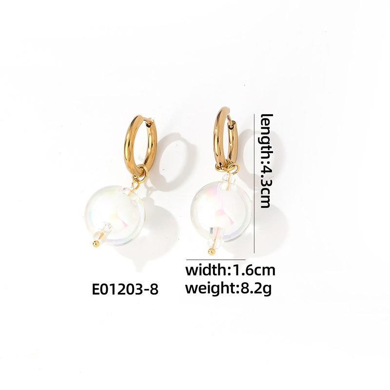 1 Pair Casual Cute Sweet Round Plating Copper Drop Earrings display picture 4