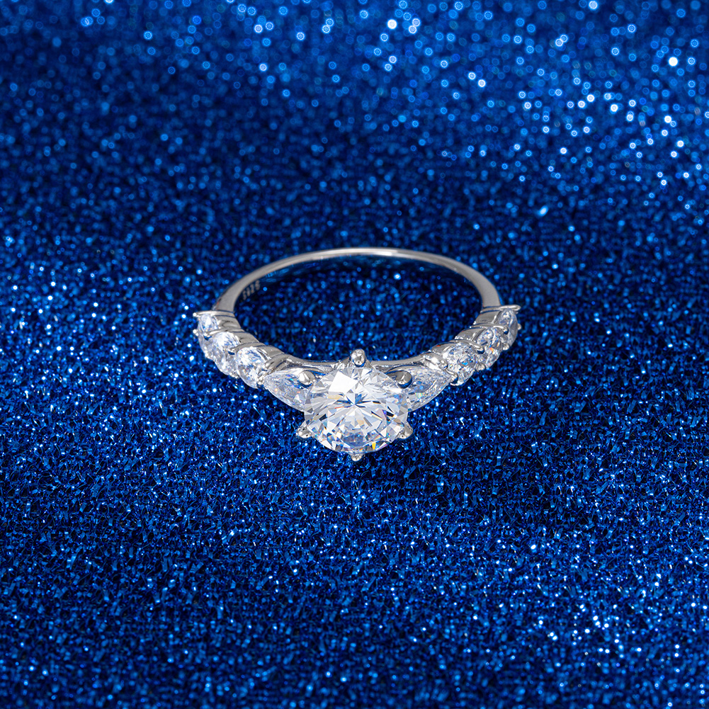 Einfacher Stil Glänzend Geometrisch Sterling Silber Zirkon Ringe In Masse display picture 4