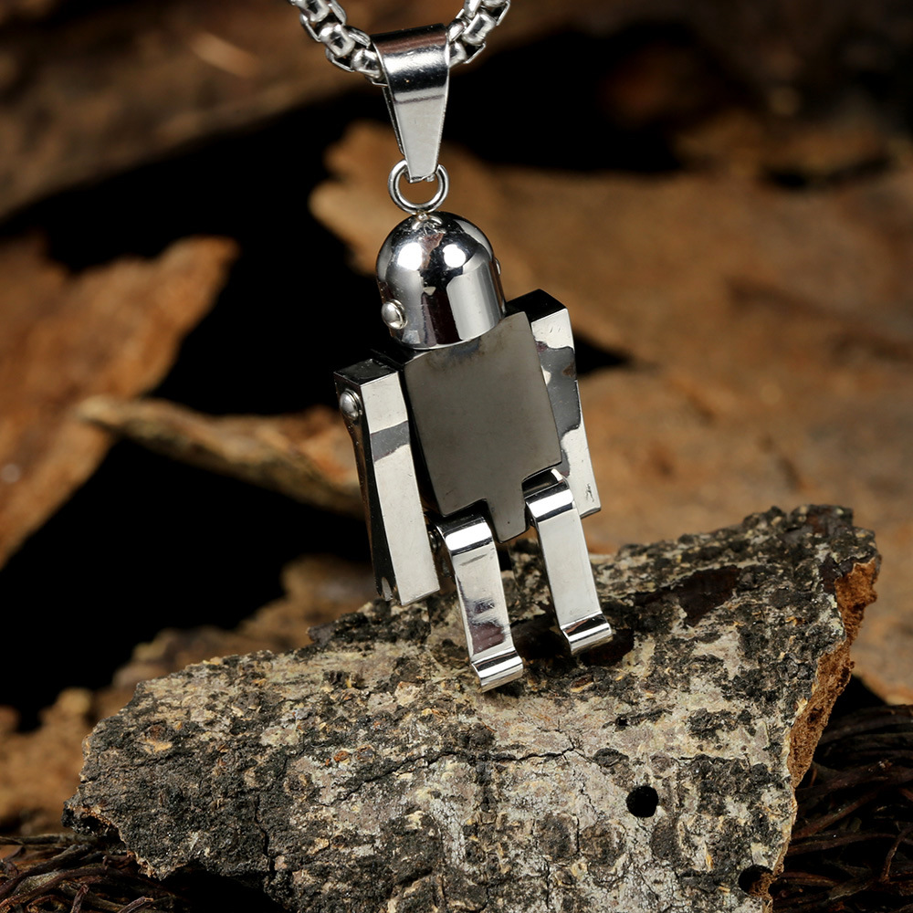 Stainless Steel Simple Style Geometric Robot display picture 4