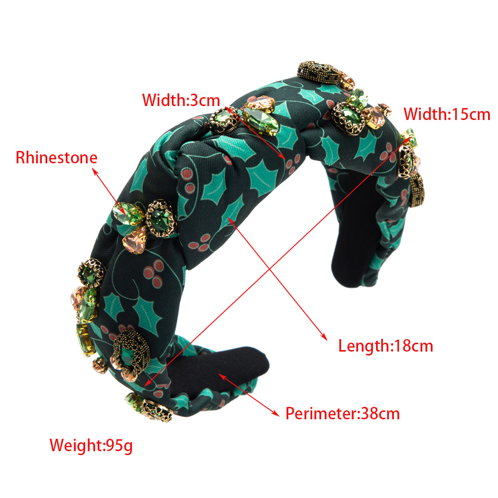 Vintage Style Knot Cloth Inlay Rhinestones Hair Band display picture 1