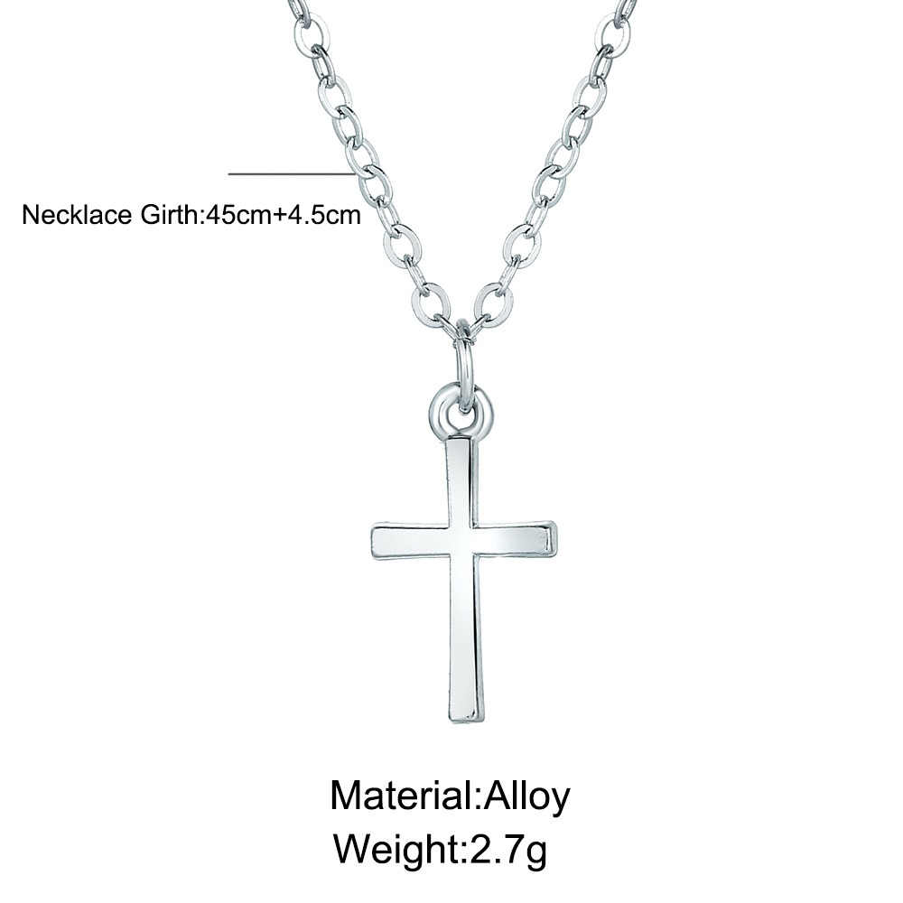 Ig Style Cross Alloy Zinc Alloy Plating Inlay Rhinestones Women's Pendant Necklace display picture 5