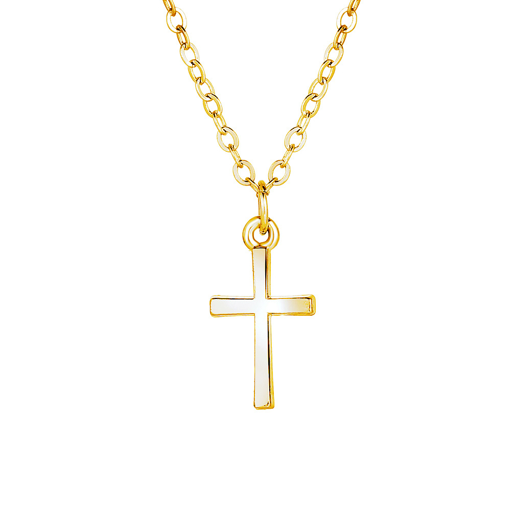 Ig Style Cross Alloy Zinc Alloy Plating Inlay Rhinestones Women's Pendant Necklace display picture 7