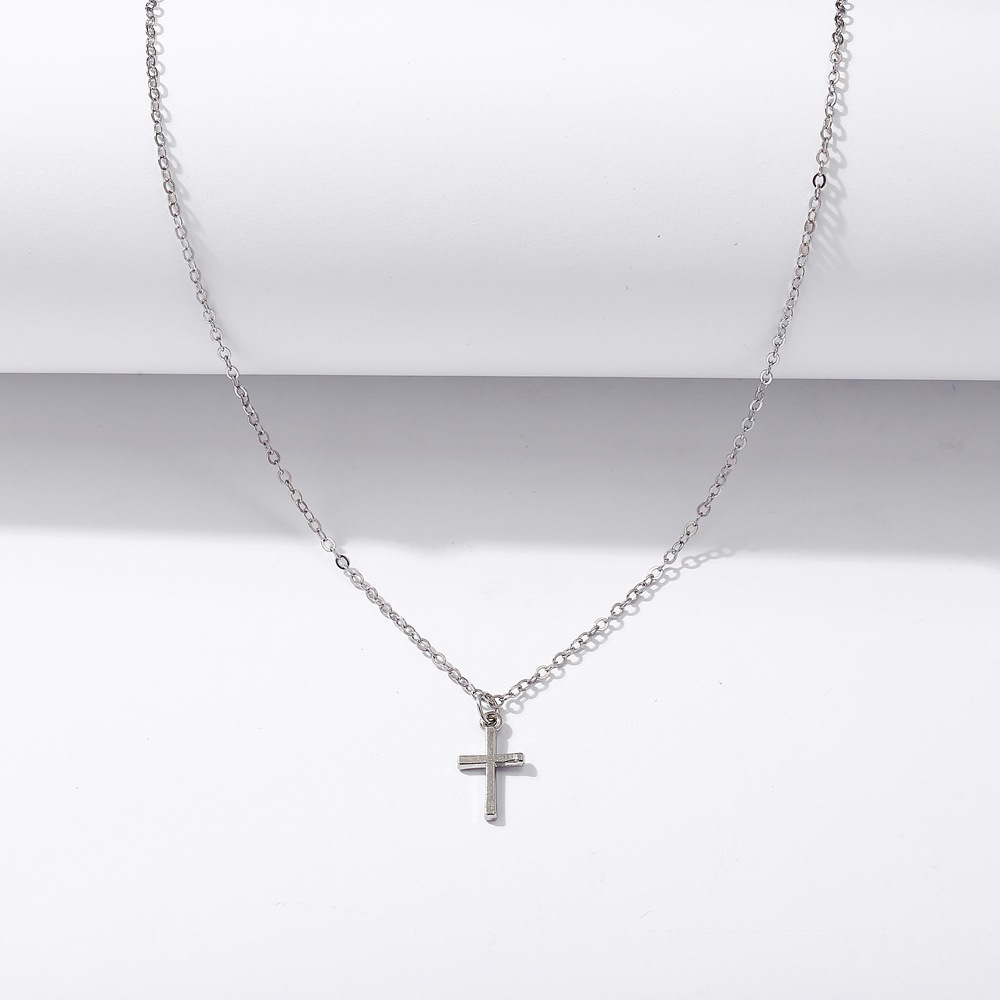 Ig Style Cross Alloy Zinc Alloy Plating Inlay Rhinestones Women's Pendant Necklace display picture 10