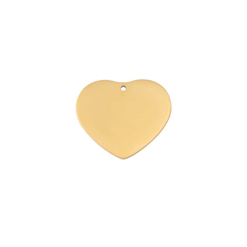 1 Pieza Acero Inoxidable Ninguno Chapados en oro de 18k Oro De Rose Plateado Forma De Corazón Color Sólido display picture 2