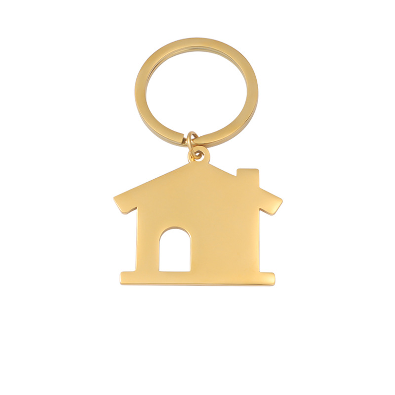 Streetwear House Stainless Steel None 18K Gold Plated Bag Pendant Keychain display picture 1