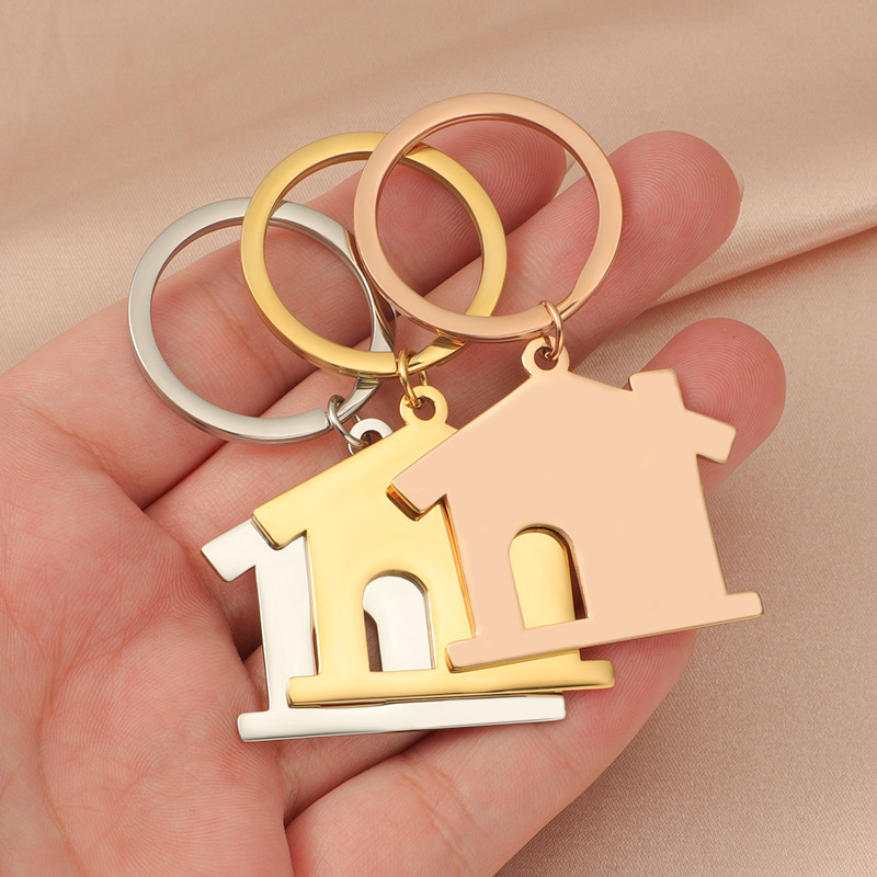 Streetwear House Stainless Steel None 18K Gold Plated Bag Pendant Keychain display picture 7