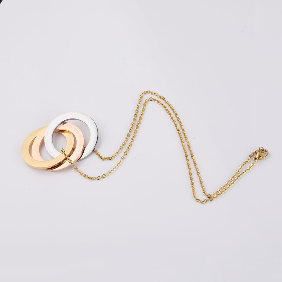 Stainless Steel 18K Gold Plated Basic Classic Style Geometric None Pendant Necklace display picture 3