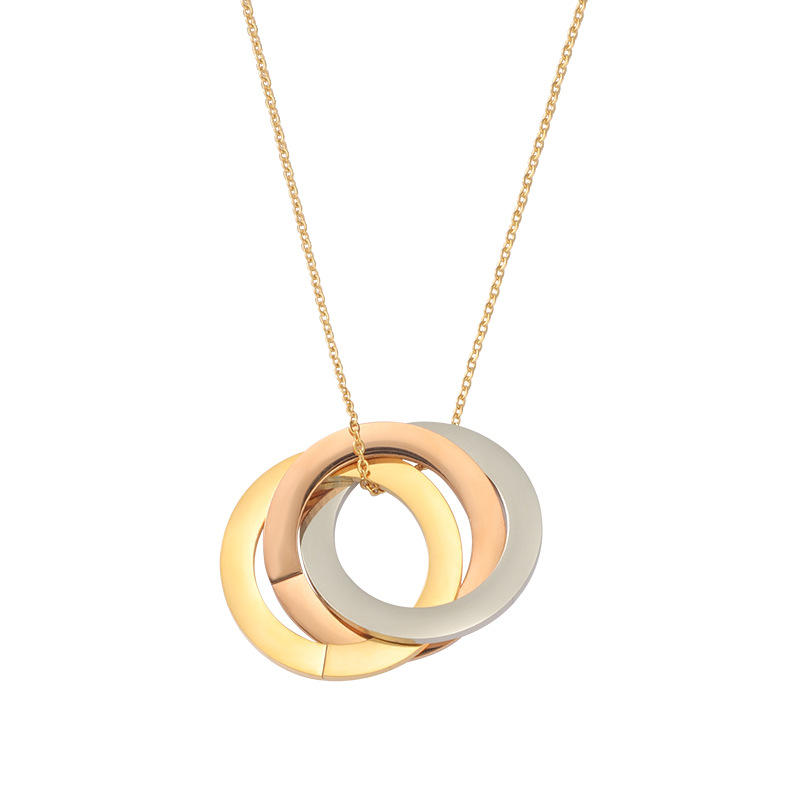 Stainless Steel 18K Gold Plated Basic Classic Style Geometric None Pendant Necklace display picture 5