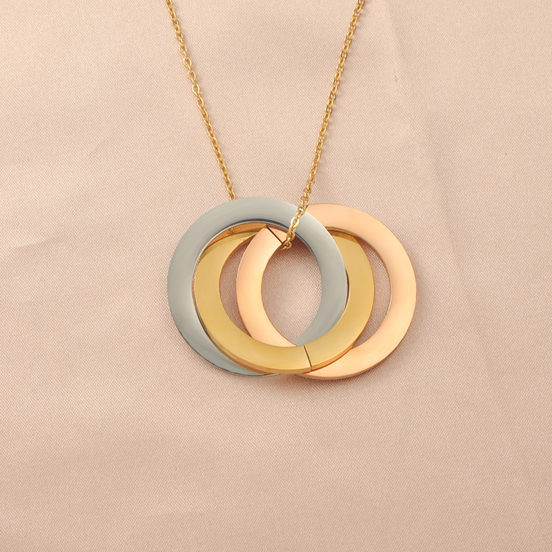 Stainless Steel 18K Gold Plated Basic Classic Style Geometric None Pendant Necklace display picture 12