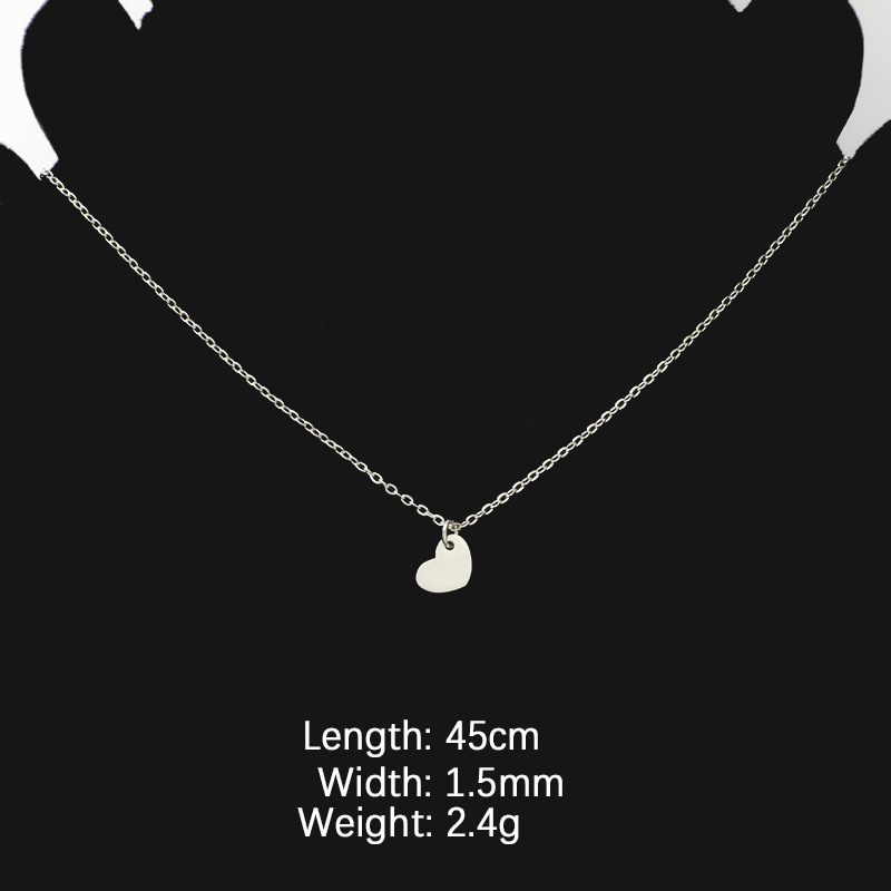 Stainless Steel 18K Gold Plated Simple Style Commute Heart Shape None Pendant Necklace display picture 3