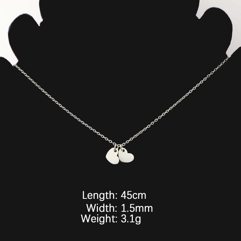 Stainless Steel 18K Gold Plated Simple Style Commute Heart Shape None Pendant Necklace display picture 6