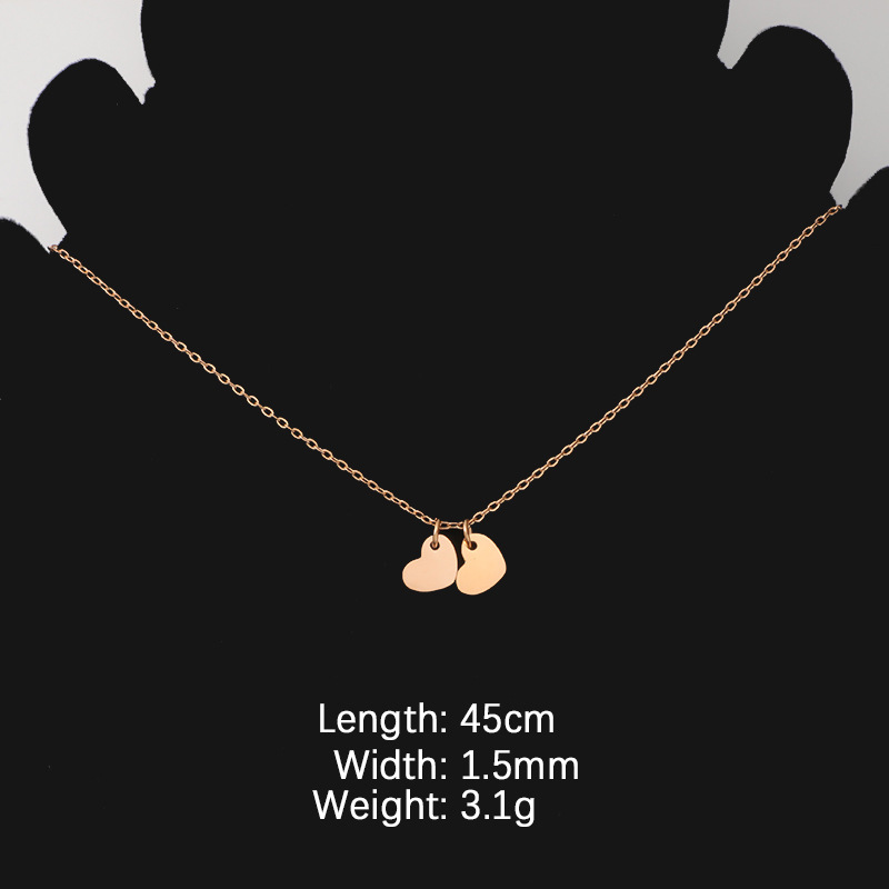 Stainless Steel 18K Gold Plated Simple Style Commute Heart Shape None Pendant Necklace display picture 8